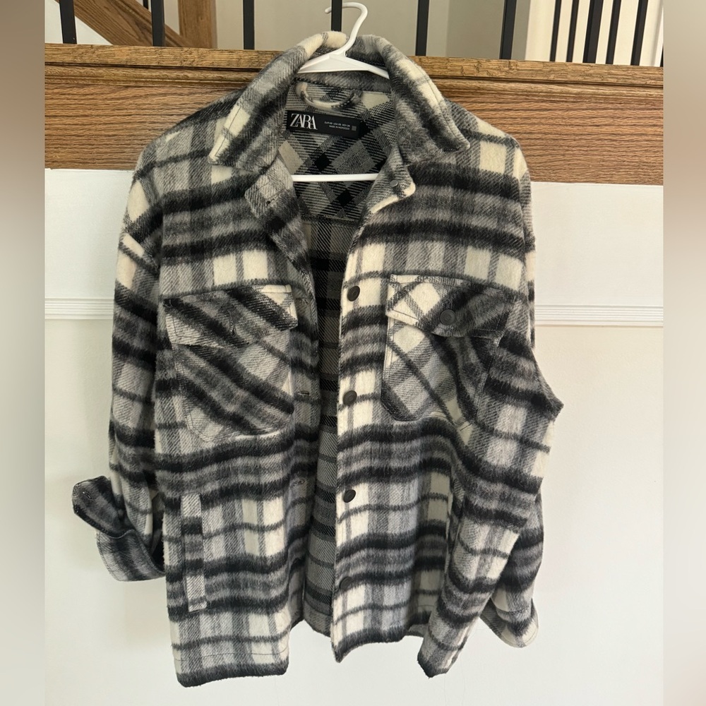 Zara plaid shacket - xs